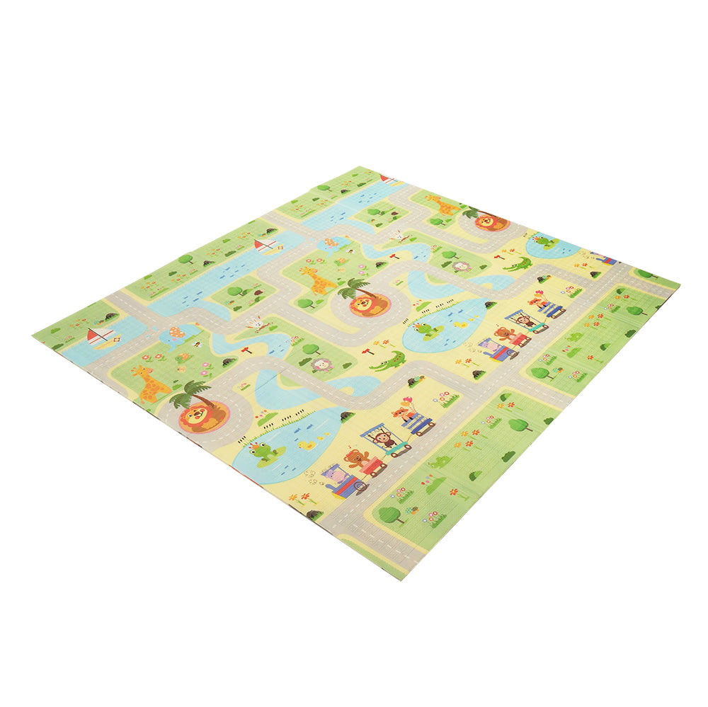 Playpals Kids Play Mat Baby Crawling XPE Foam Double Folding Pad Non-slip Carpet - Sunyee