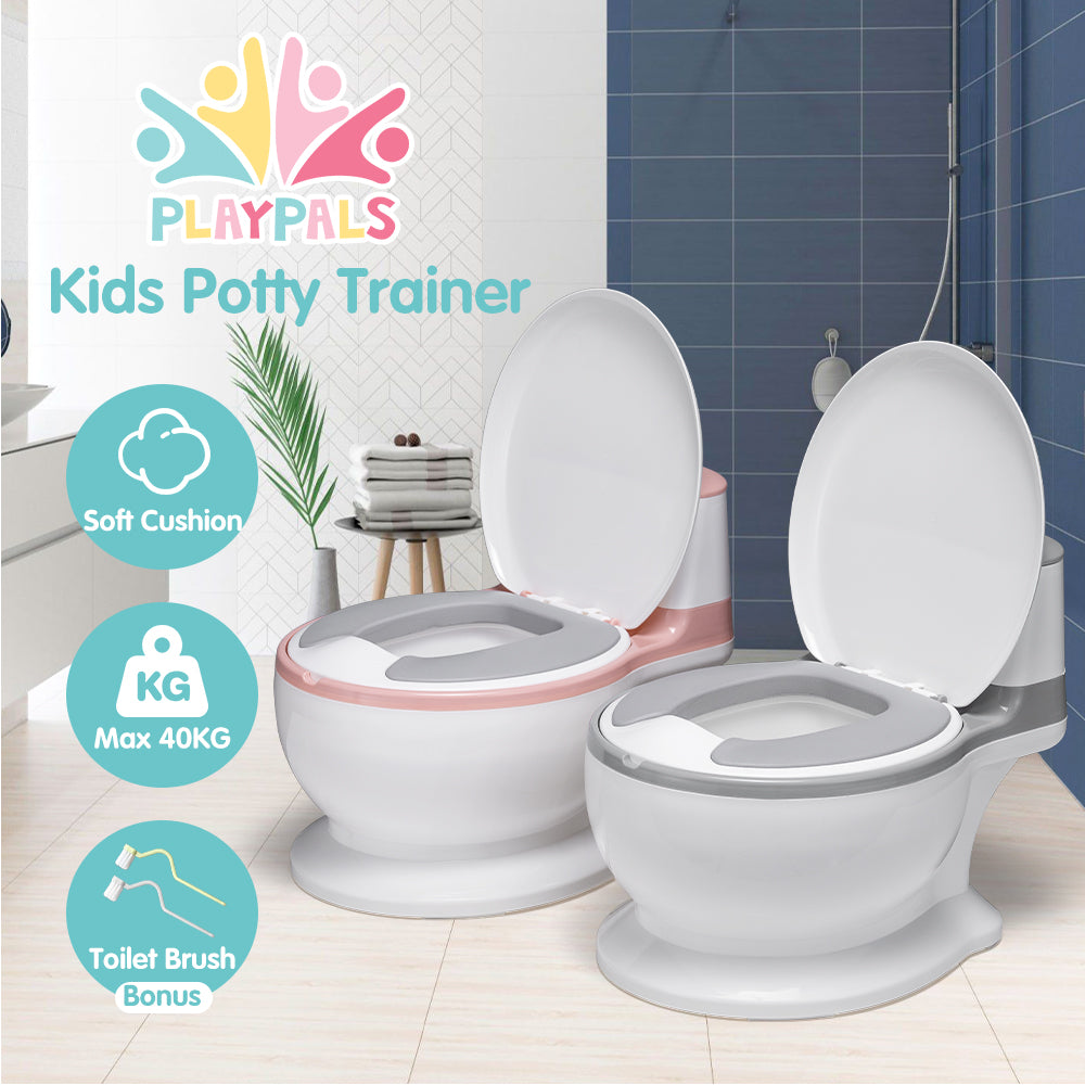 Playpals Kids Potty Trainer Seat Safety Toilet Toddler Training Child Non-Slip - Sunyee