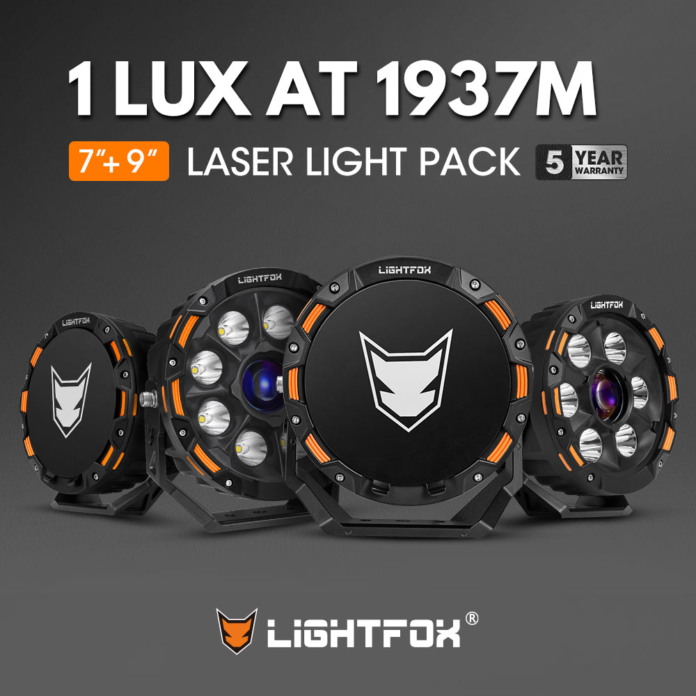 Lightfox 7 inch+9 inch Osram Laser LED Driving Lights - Sunyee