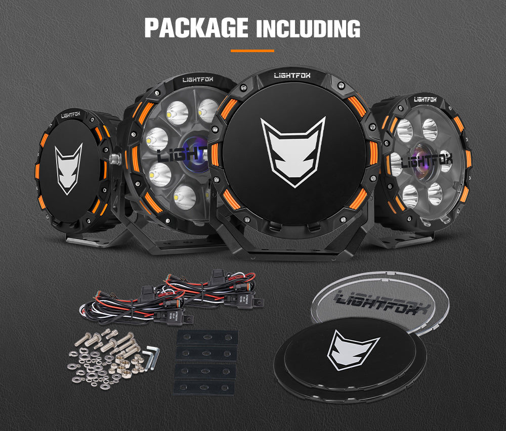 Lightfox 7 inch+9 inch Osram Laser LED Driving Lights - Sunyee