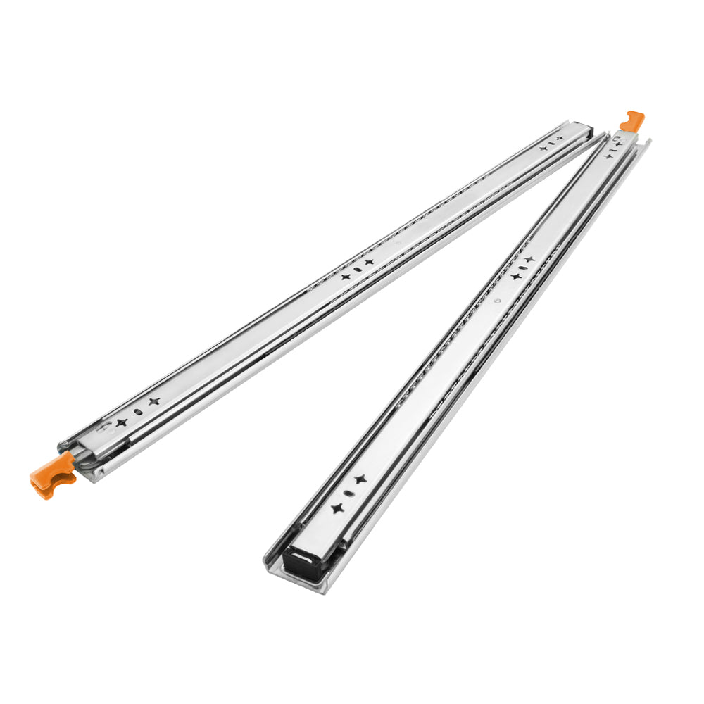 San Hima 2x 125kg Locking Drawer Slides / Runners 356mm to 1016mm Trailer Draw - Sunyee