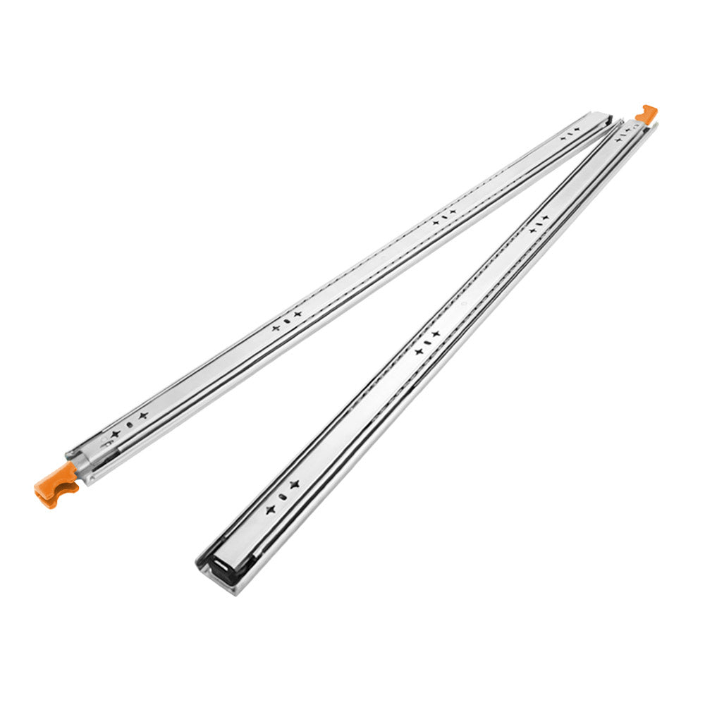 San Hima 2x 125kg Locking Drawer Slides / Runners 356mm to 1016mm Trailer Draw - Sunyee