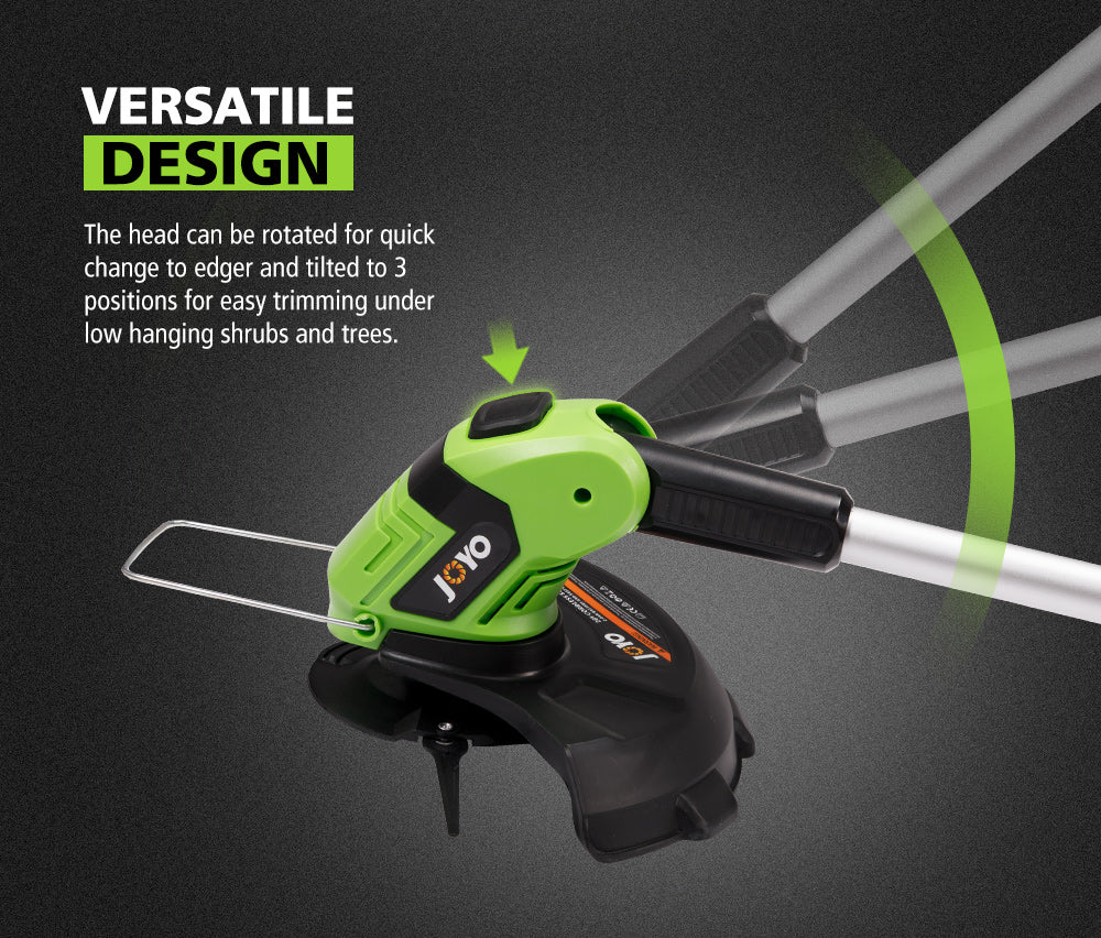 JOYO 20V Pole Brush Cutter Trimmer Line Whipper Snipper Tree Pruner Garden Tools - Sunyee