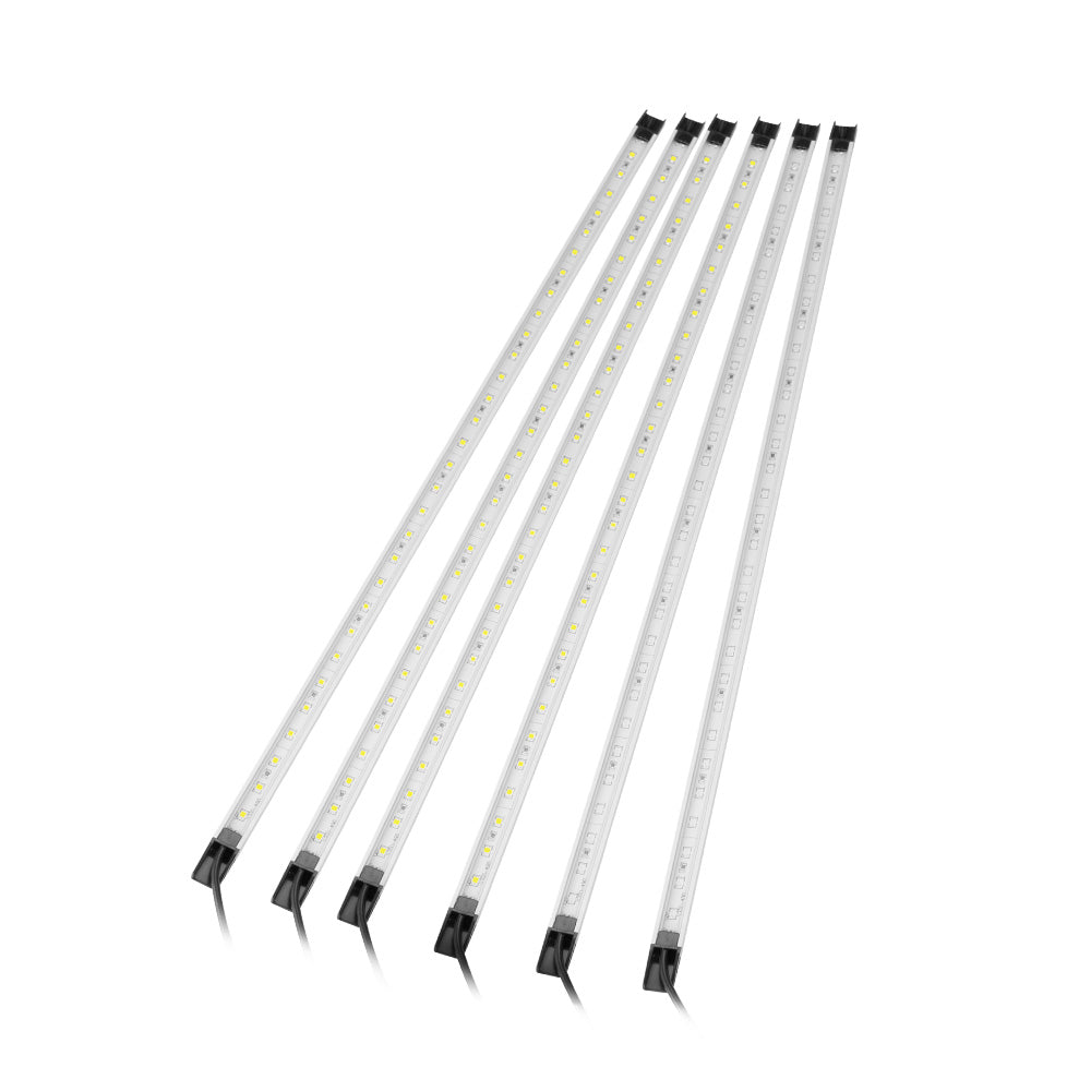 Lightfox 6PCS 12V LED Strip Light Bar Waterproof Amber White Lights Camping Boat - Sunyee