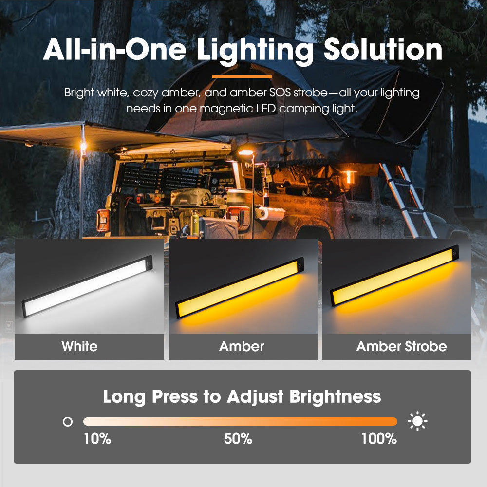 San Hima LED Strip Light Portable Magnetic Camping Fishing Lamp Rechargeable - Sunyee