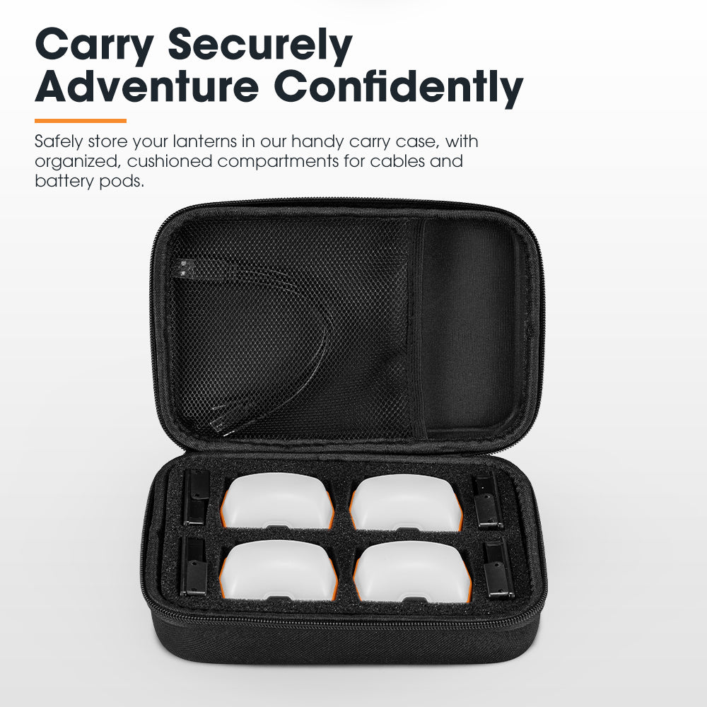 San Hima 4xLED Camping Lantern Light Amber White w/ Lithium Battery Rechargeable - Sunyee