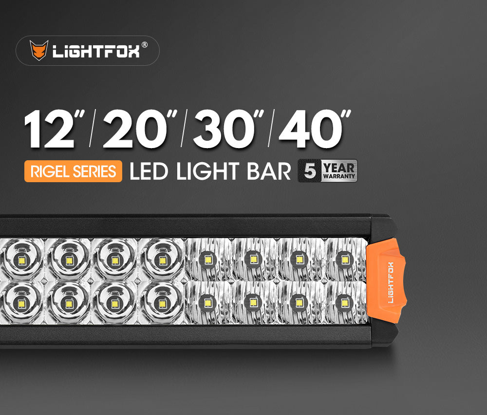 Lightfox 12" 20" 30" 40" Osram LED Light Bar Dual Rows Combo Beam Driving Lamp - Sunyee