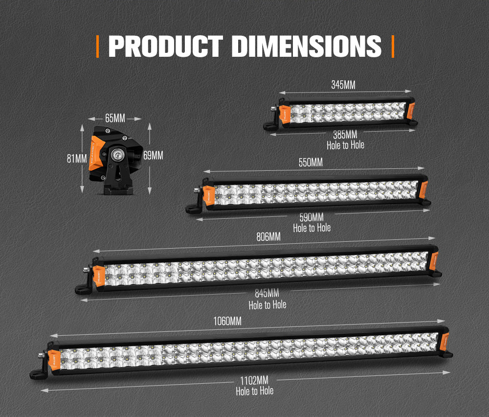 Lightfox 12" 20" 30" 40" Osram LED Light Bar Dual Rows Combo Beam Driving Lamp - Sunyee