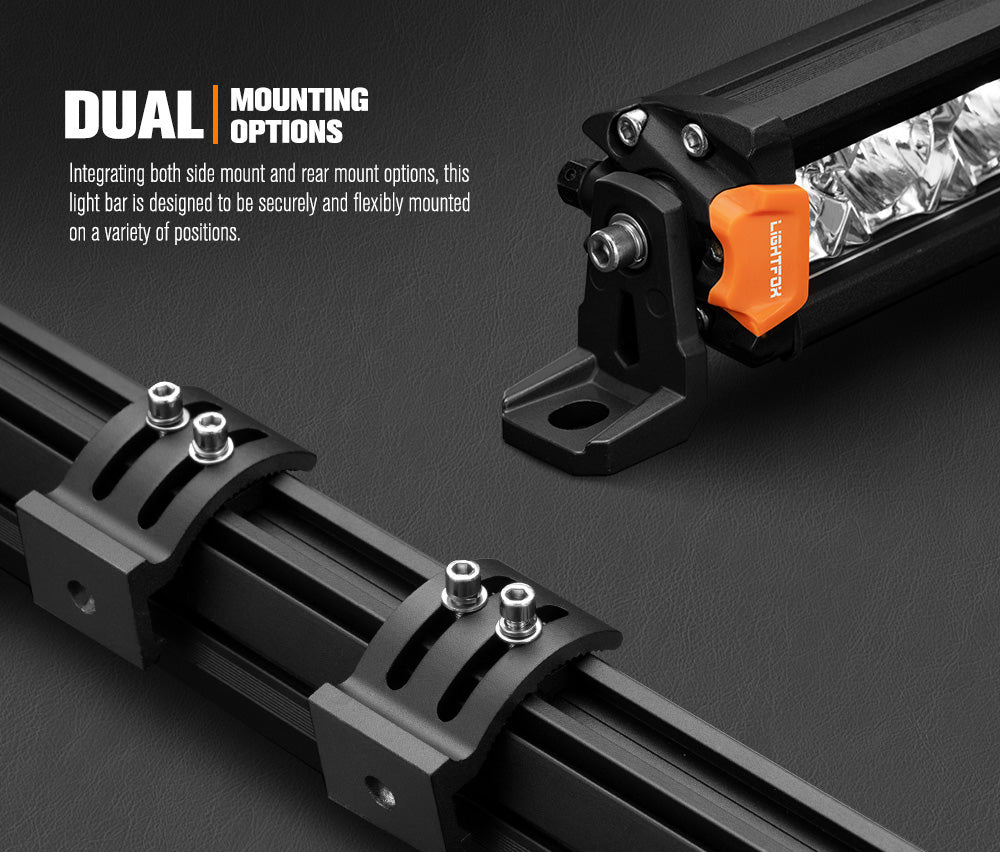 Lightfox 8" 14" 20" 28" 40" Osram LED Light Bar Single Row Flood Beam Offroad - Sunyee