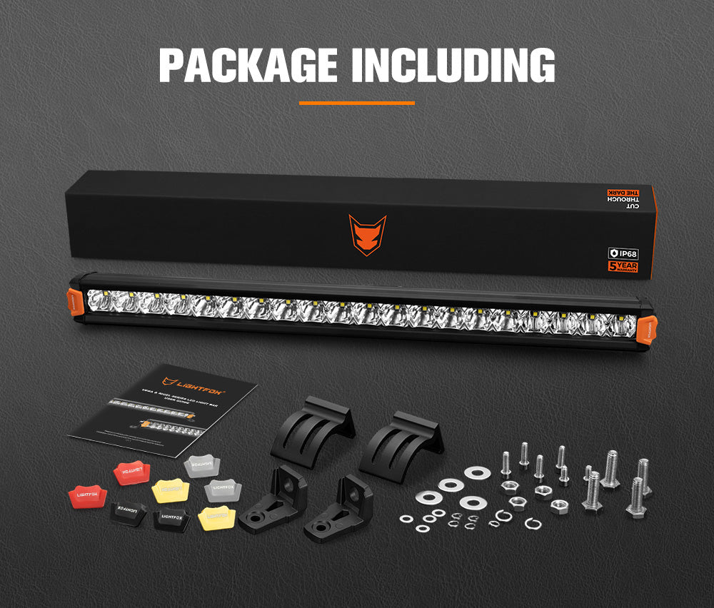 Lightfox 8" 14" 20" 28" 40" Osram LED Light Bar Single Row Flood Beam Offroad - Sunyee