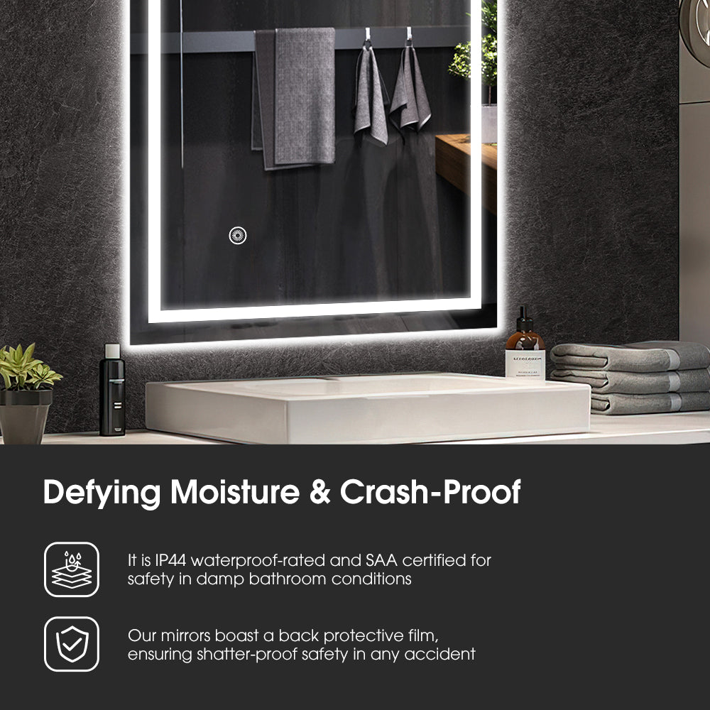 ProPulse Arched LED Wall Mirror Bathroom Mirrors With 3 Color Anti-fog 60x100cm - Sunyee