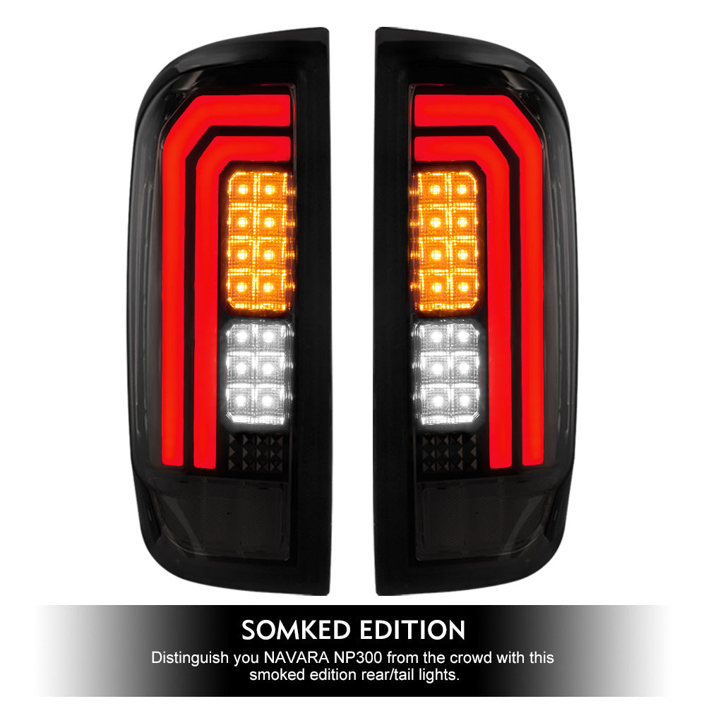 LED Tail Rear Lights Lamp Smoked For Nissan Navara NP300 D23 2015-2019 - Sunyee