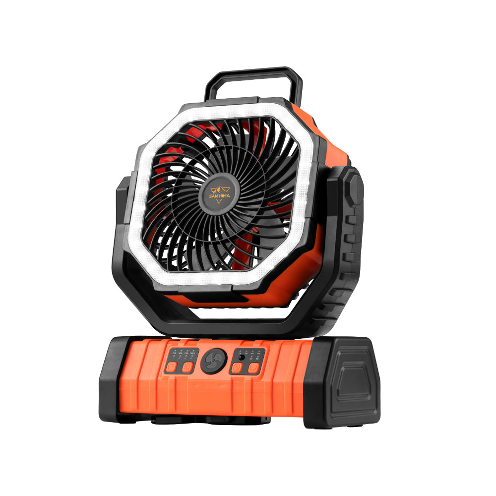 San Hima 20000mAh Portable Camping Fan Rechargeable Tent Fan With LED Light - Sunyee