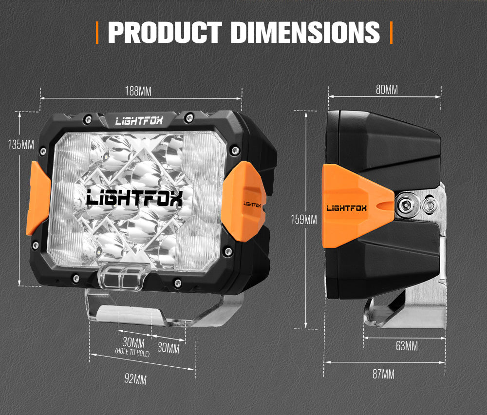 Lightfox Pegasus 9inch LED Driving Light 1Lux@820M IP68 13,560 lumen - Sunyee