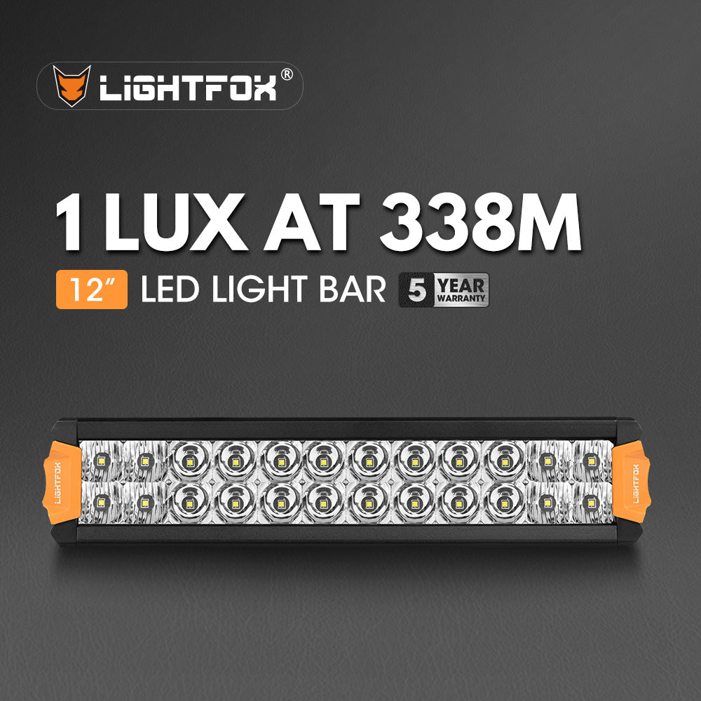 Lightfox 12" 20" 30" 40" Osram LED Light Bar Dual Rows Combo Beam Driving Lamp - Sunyee