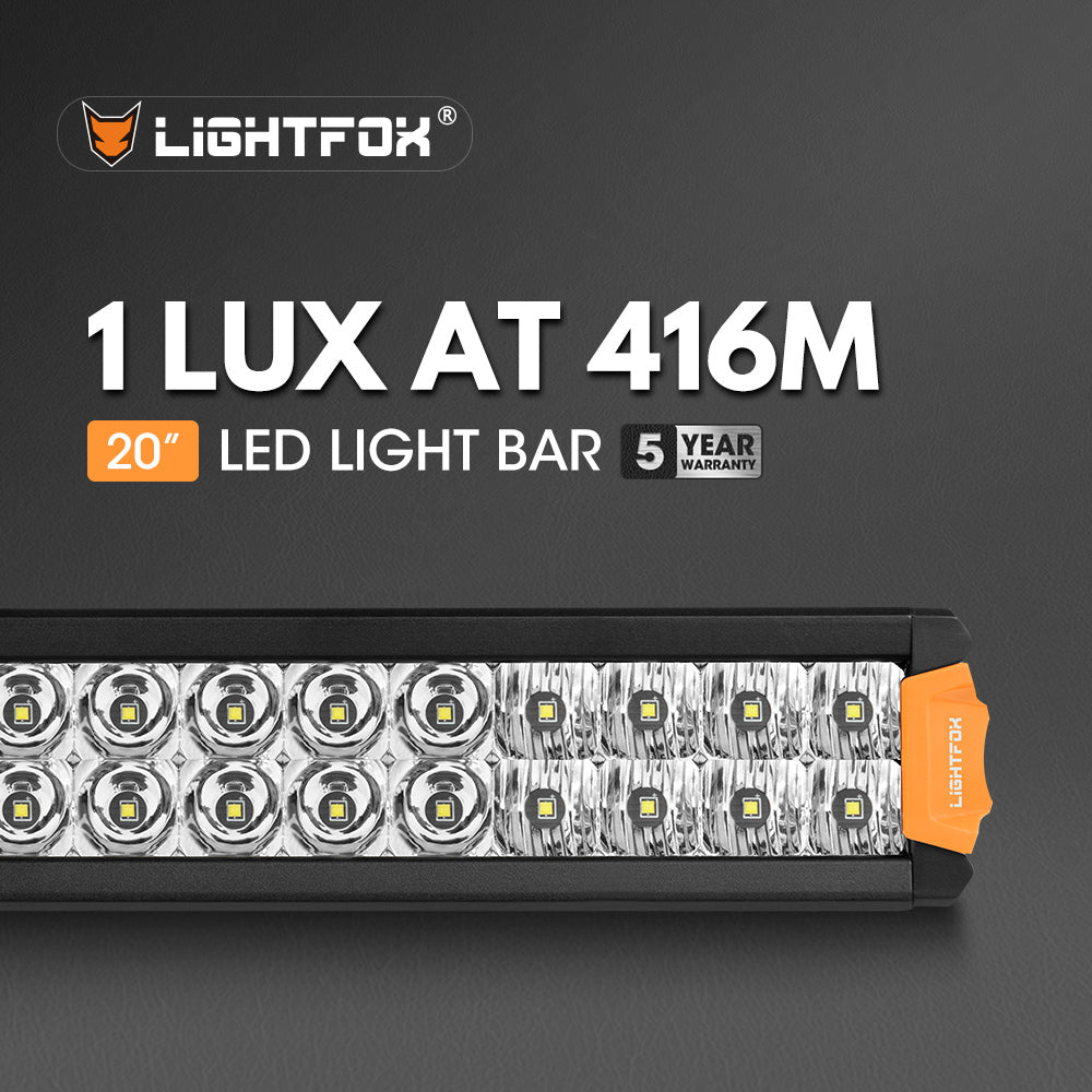 Lightfox 12" 20" 30" 40" Osram LED Light Bar Dual Rows Combo Beam Driving Lamp - Sunyee