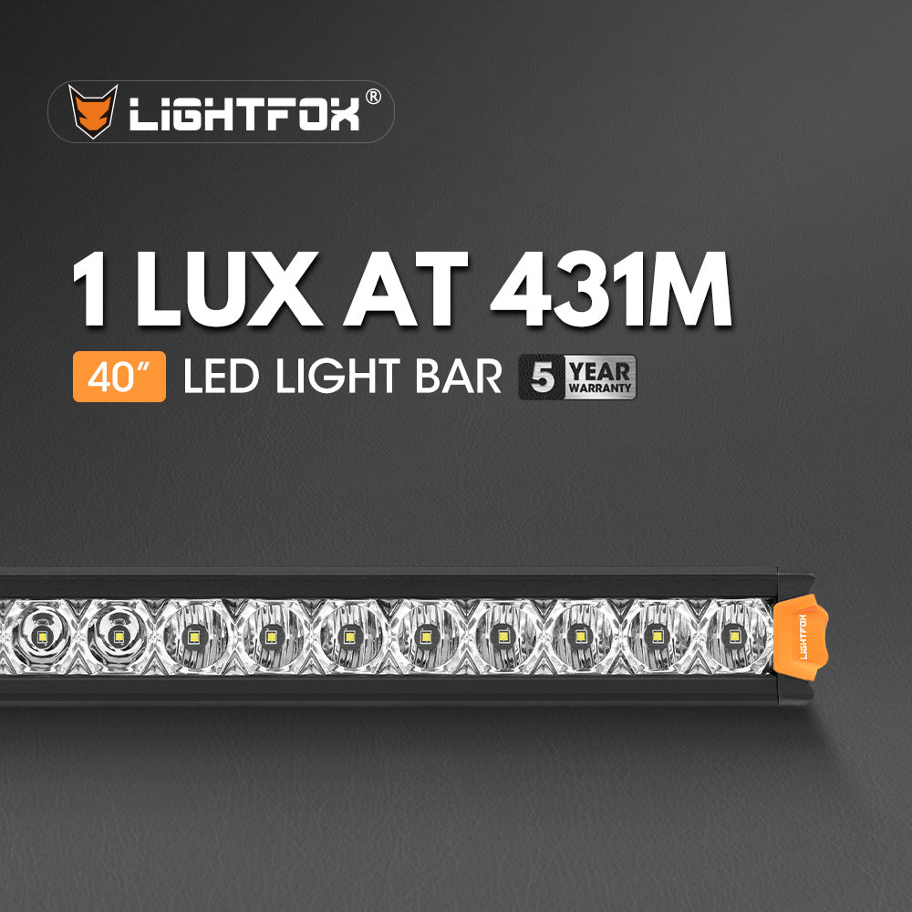 Lightfox 8" 14" 20" 28" 40" Osram LED Light Bar Single Row Flood Beam Offroad - Sunyee