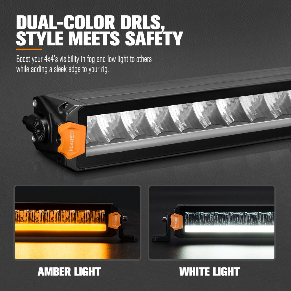 Lightfox Vertex Series 12" 21" 32" 40" 50" LED Light Bar Combo Beam With DRL 4x4 - Sunyee