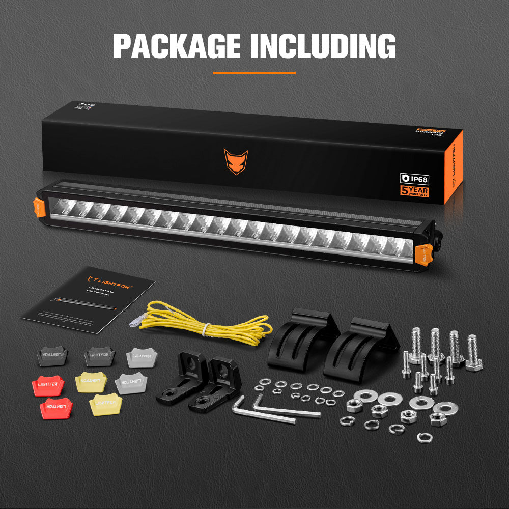 Lightfox Vertex Series 12" 21" 32" 40" 50" LED Light Bar Combo Beam With DRL 4x4