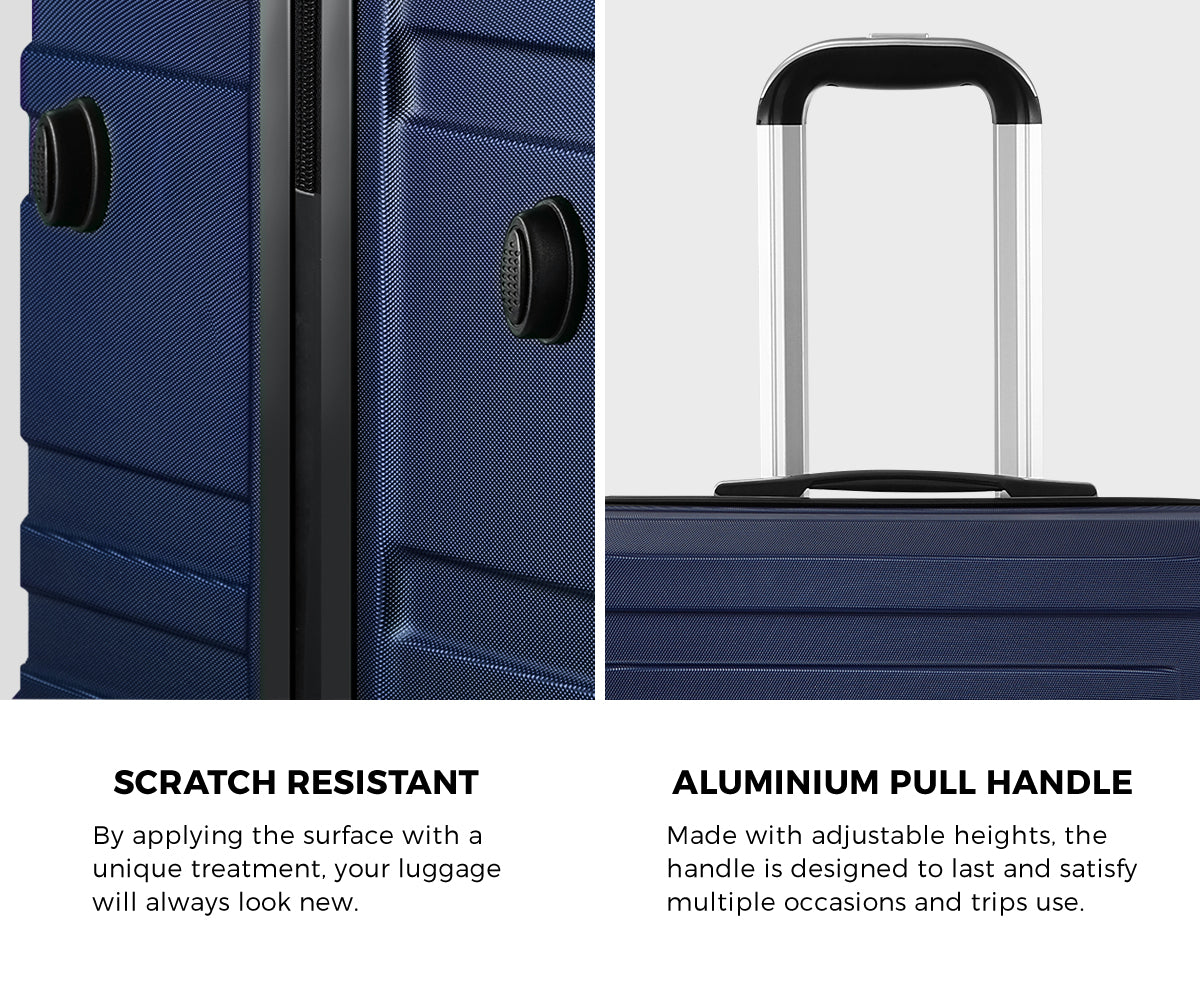 Mazam 28" Luggage Suitcase Trolley Set Travel TSA Lock Storage Hard Case Navy - Sunyee