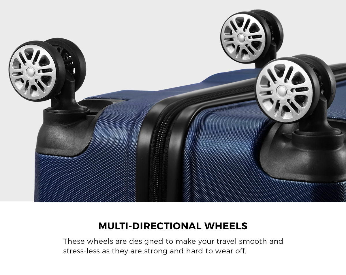 Mazam 28" Luggage Suitcase Trolley Set Travel TSA Lock Storage Hard Case Navy - Sunyee