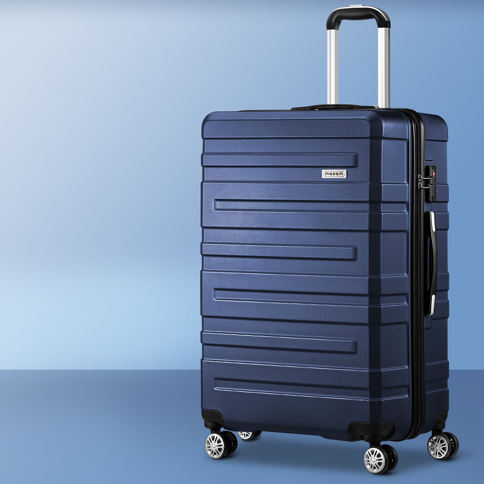 Mazam 28" Luggage Suitcase Trolley Set Travel TSA Lock Storage Hard Case Navy - Sunyee