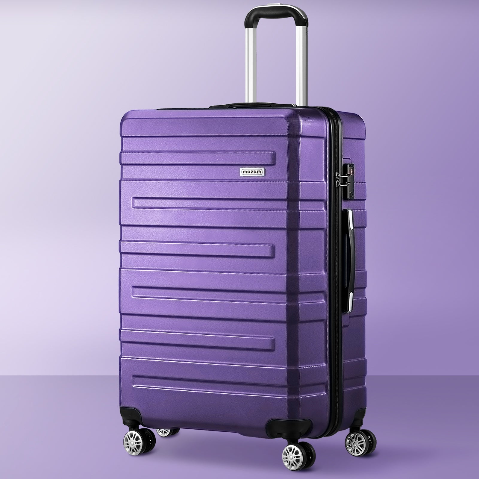 Mazam 28" Luggage Suitcase Trolley Set Travel TSA Lock Storage Hard Case Purple - Sunyee