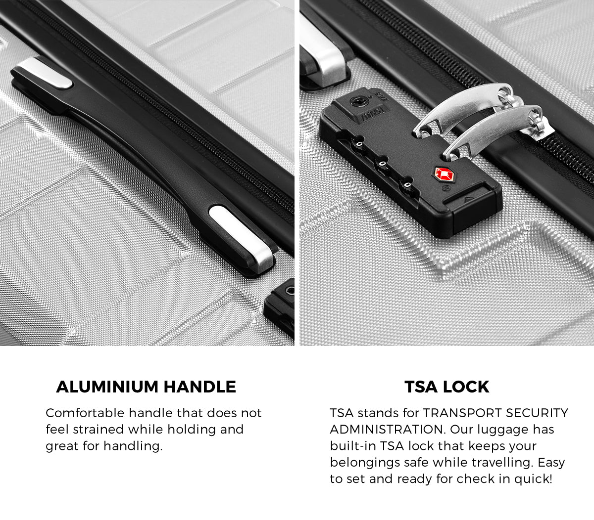 Mazam 28" Luggage Suitcase Trolley Set Travel TSA Lock Storage Hard Case Silver - Sunyee