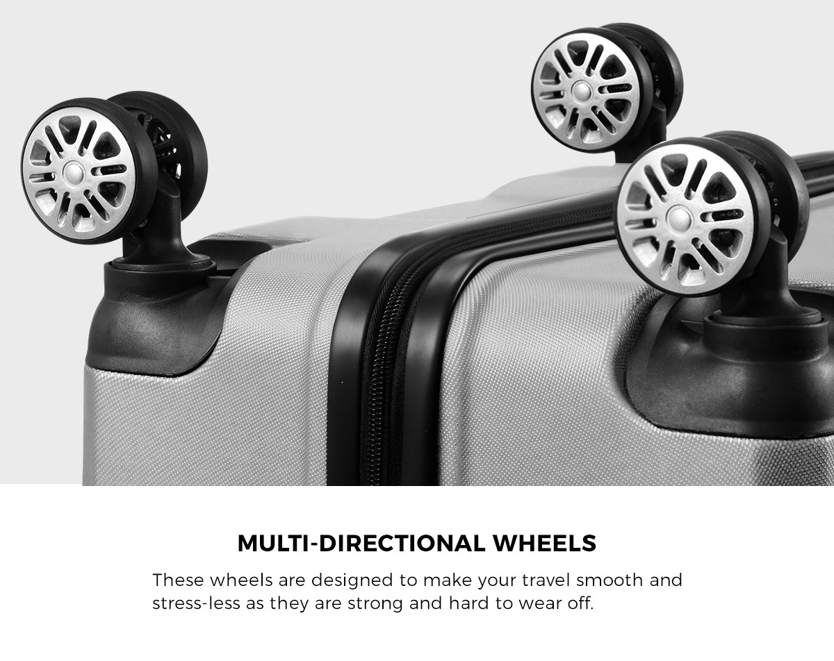 Mazam 28" Luggage Suitcase Trolley Set Travel TSA Lock Storage Hard Case Silver - Sunyee