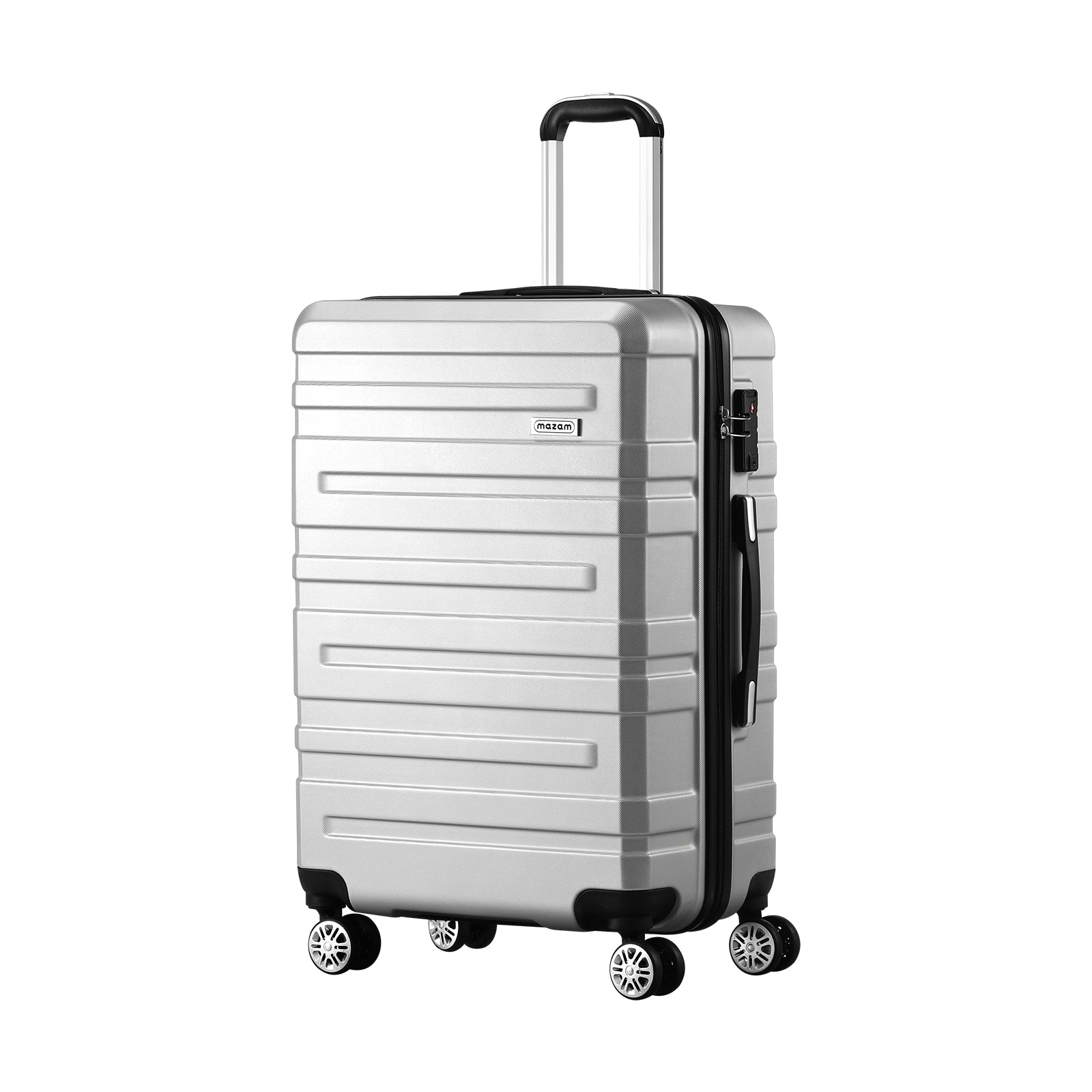 Mazam 28" Luggage Suitcase Trolley Set Travel TSA Lock Storage Hard Case Silver - Sunyee
