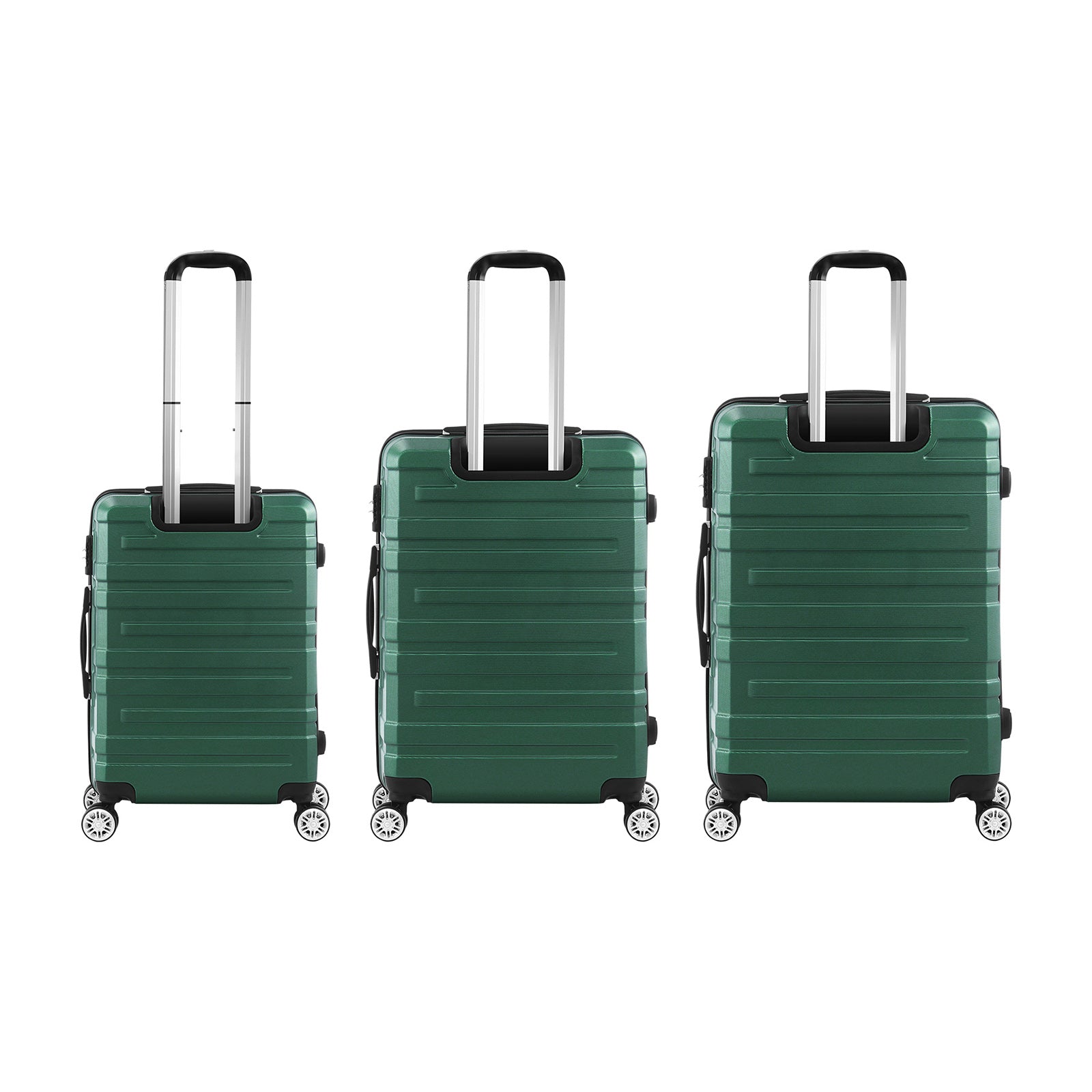 Mazam 3PCS Luggage Suitcase Trolley Set Travel TSA Lock Storage Hard Case Green - Sunyee