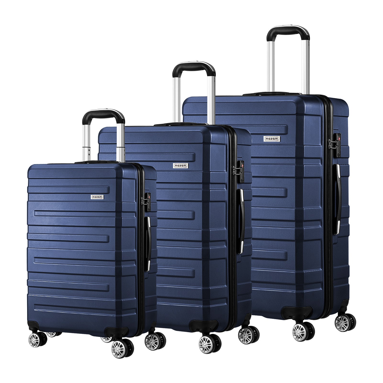 Mazam 1/3PCS Luggage Suitcase Trolley Set Travel TSA Lock Storage Hard Case - Sunyee
