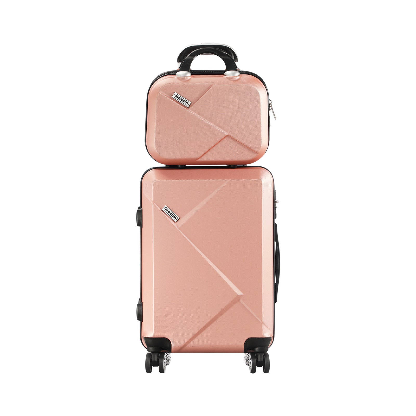 Mazam 2PCS Luggage Suitcase Trolley Set Travel TSA Lock Storage Hard Case Pink - Sunyee