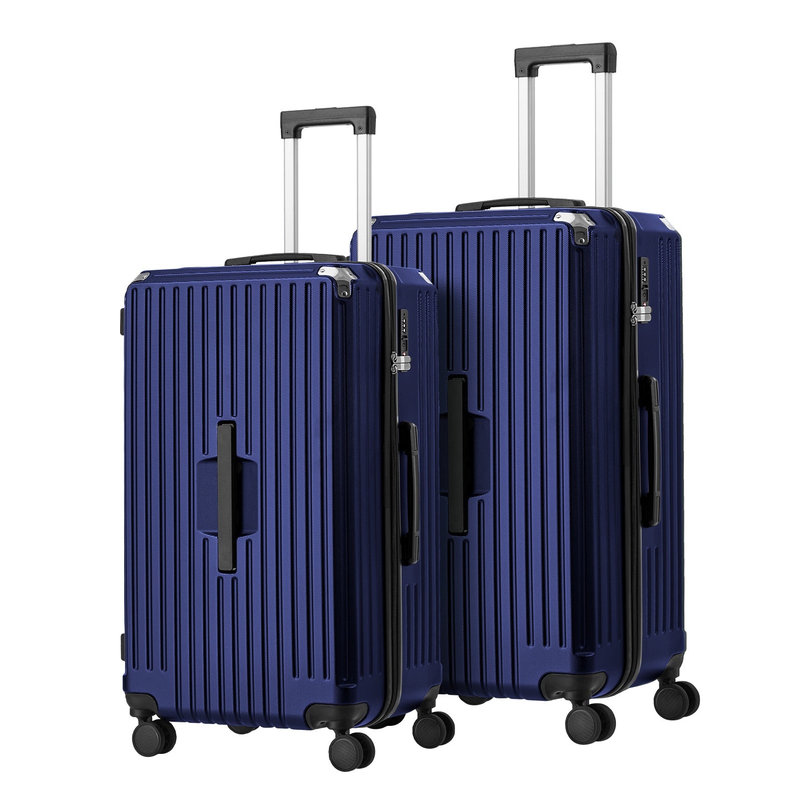 Mazam 2PCS Luggage Suitcase Trolley Set Travel TSA Lock Hard Shell Case Navy - Sunyee
