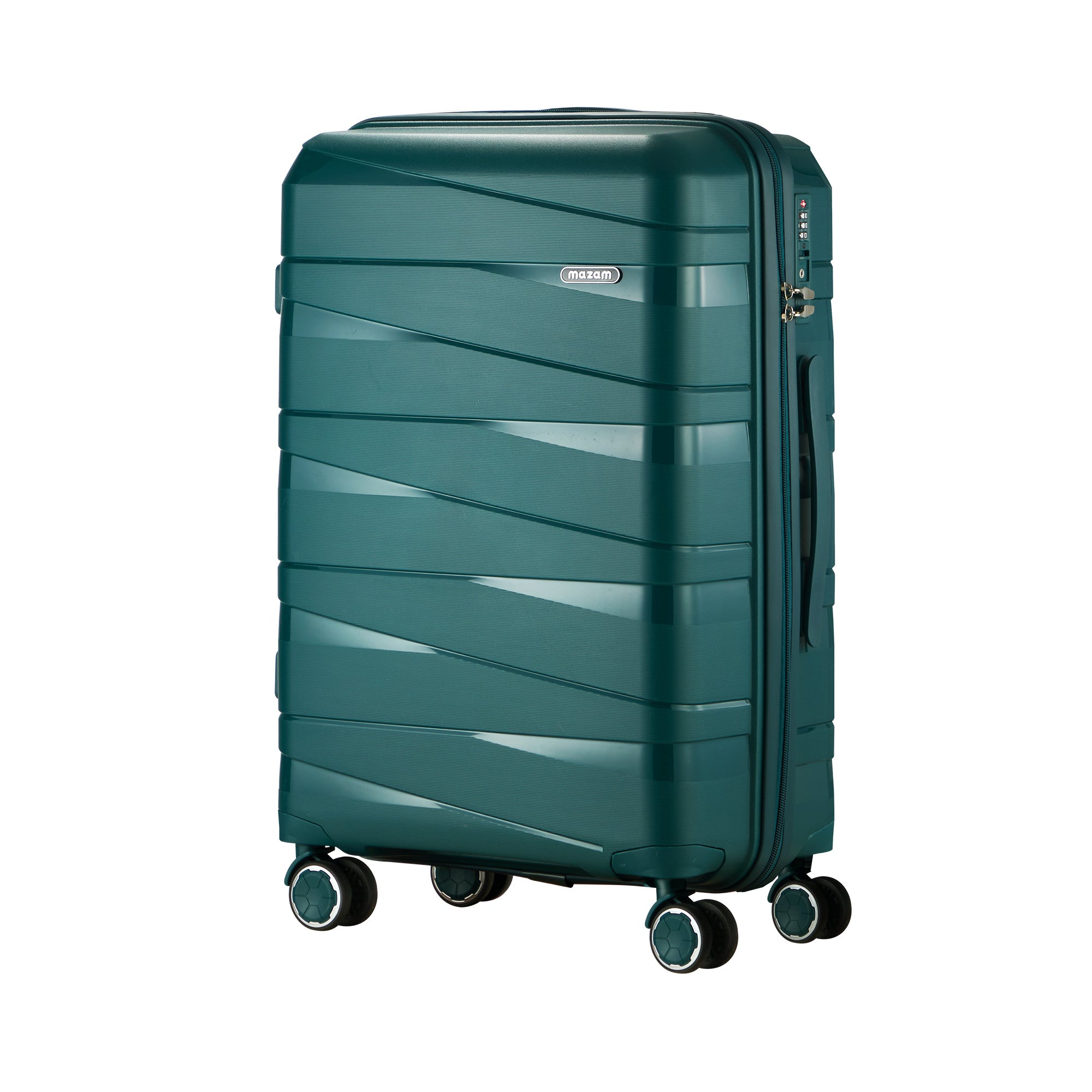 Mazam 28" Luggage Suitcase Trolley Set Travel TSA Lock Storage PP Case Green - Sunyee