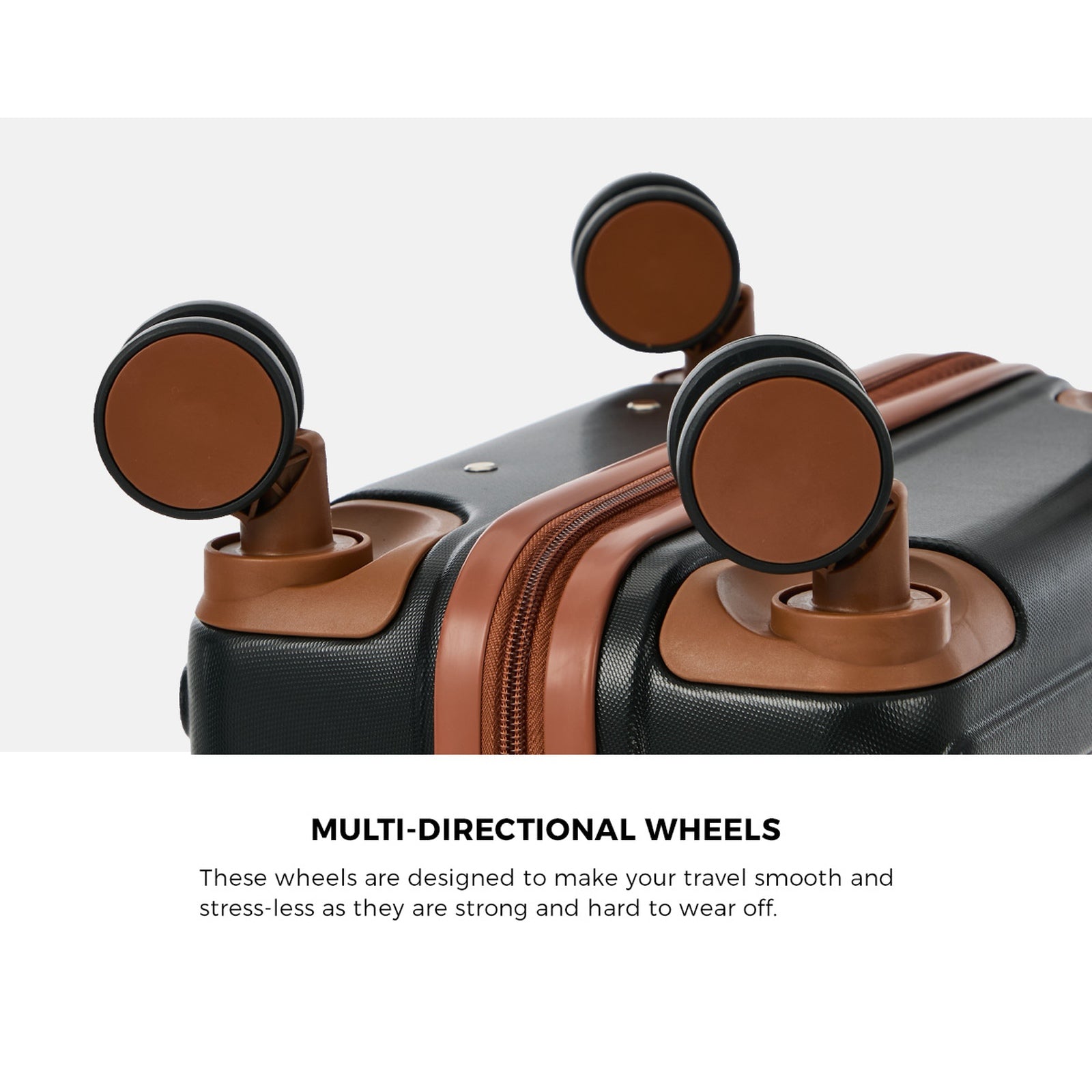 Mazam 3PCS Luggage Suitcase Trolley Set Travel TSA Lock Hard Shell Case Black - Sunyee