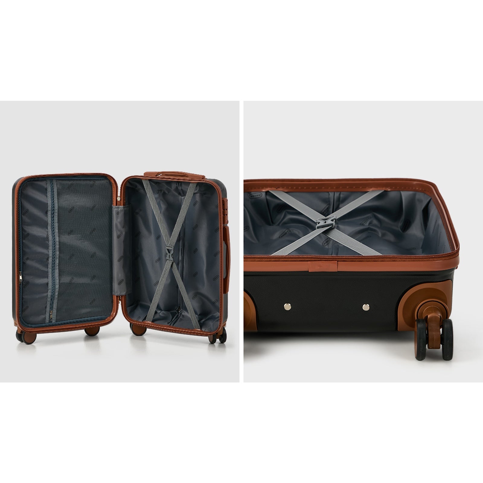 Mazam 3PCS Luggage Suitcase Trolley Set Travel TSA Lock Hard Shell Case Black - Sunyee