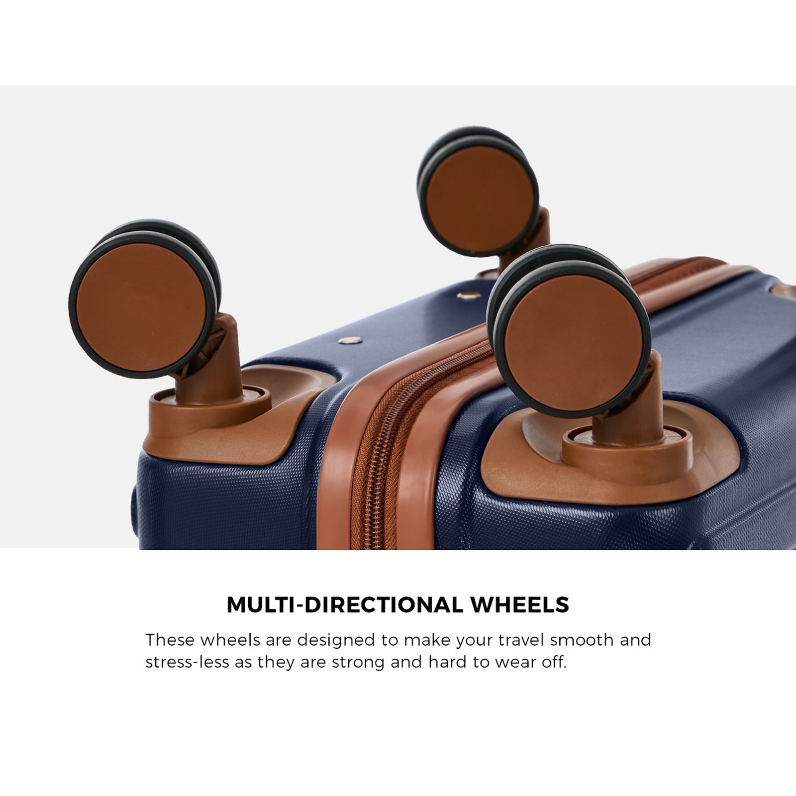 Mazam 3PCS Luggage Suitcase Trolley Set Travel TSA Lock Hard Shell Case Navy - Sunyee