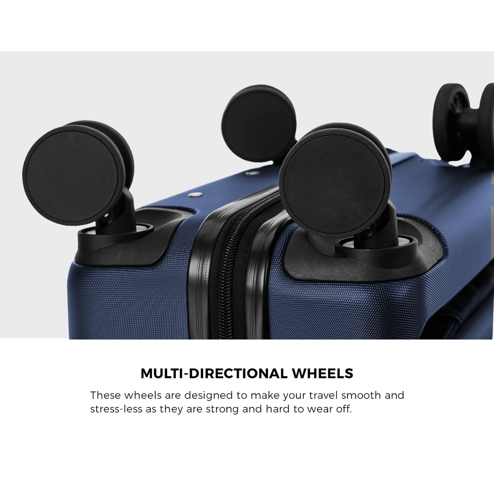 Mazam 20" Luggage Suitcase Front Opening Travel Carry On TSA Lock Hard Case Navy - Sunyee