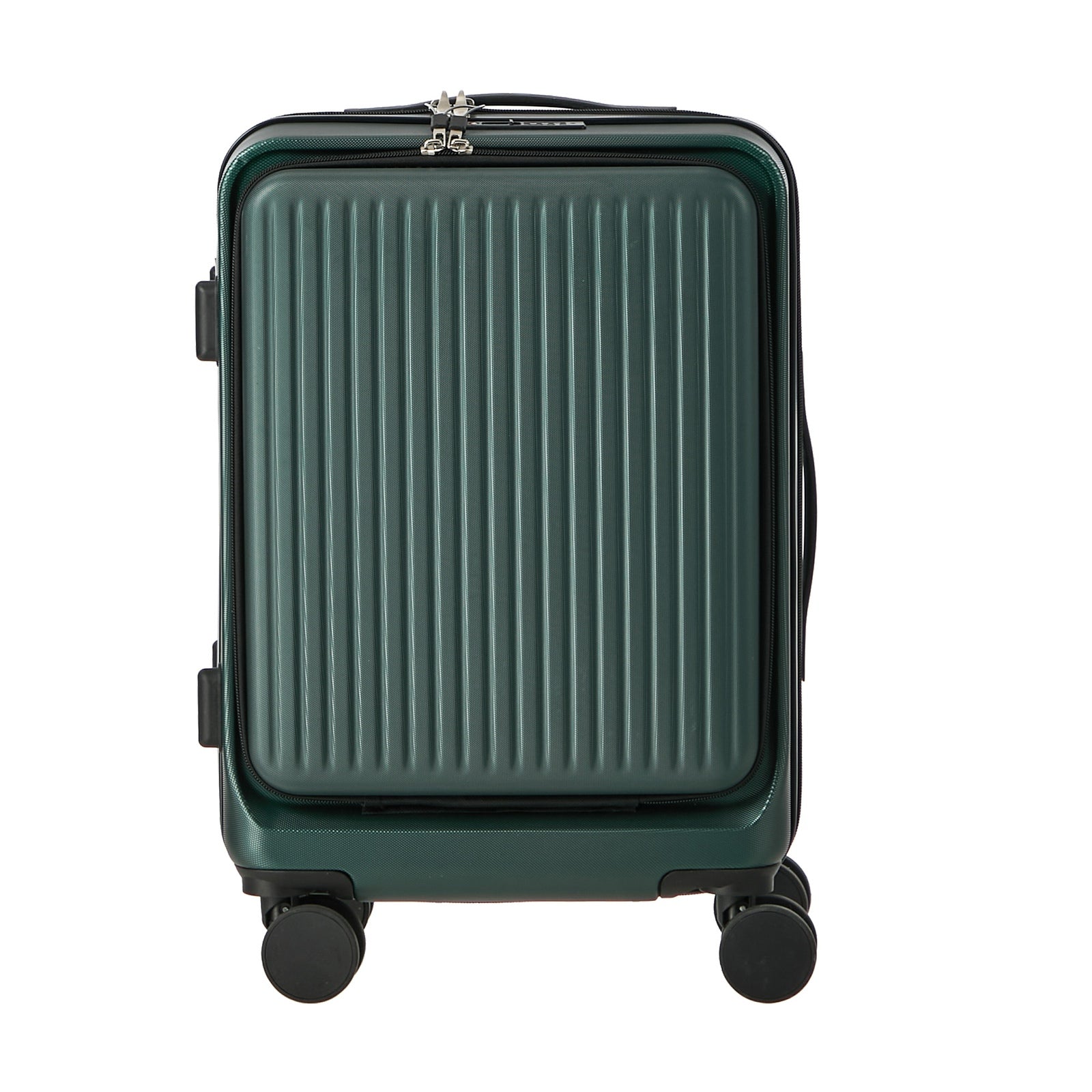 Mazam 2PCS Luggage Suitcase Trolley Set Front Opening TSA Lock Hard Case Green - Sunyee