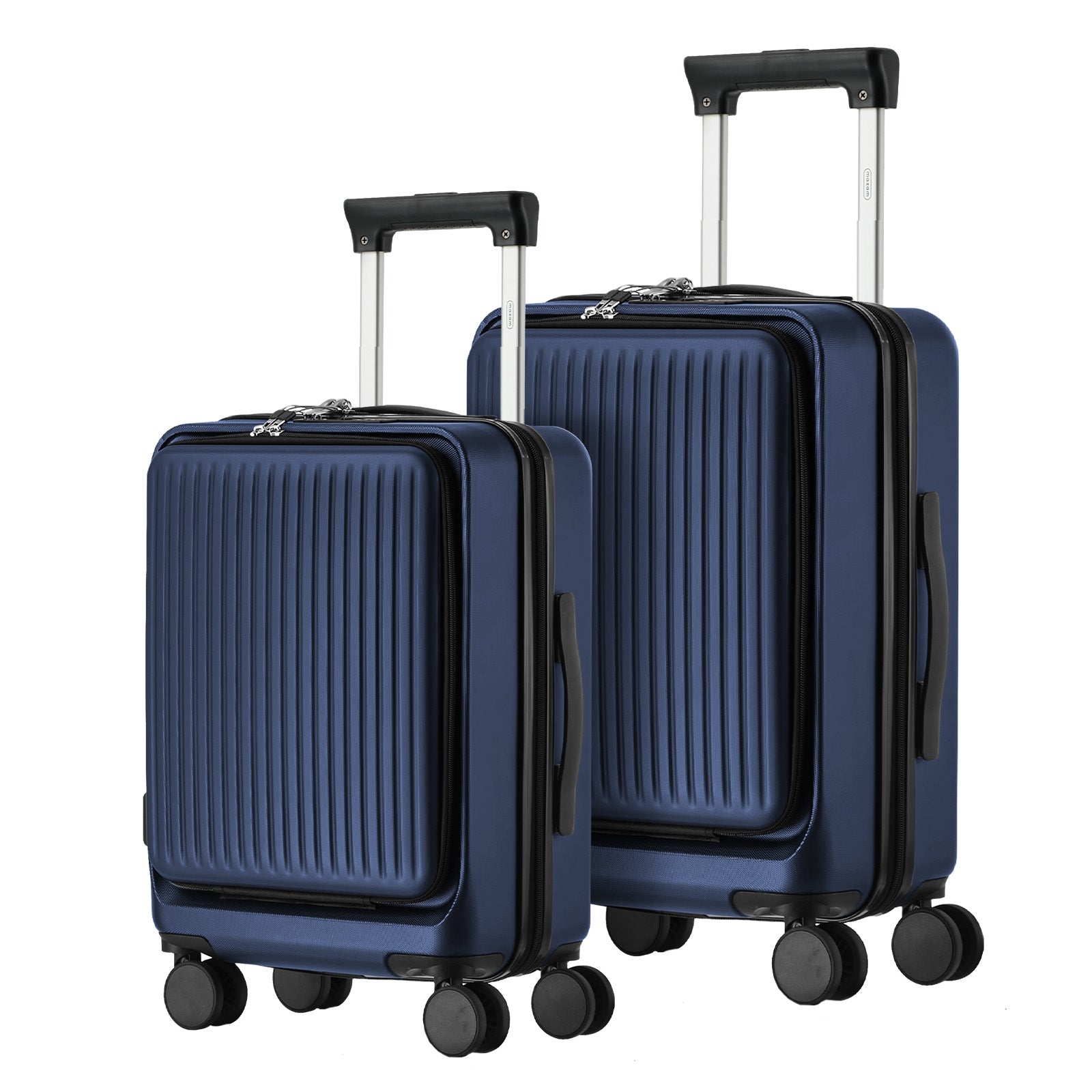Mazam 2PCS Luggage Suitcase Trolley Set Front Opening TSA Lock Hard Case Navy - Sunyee