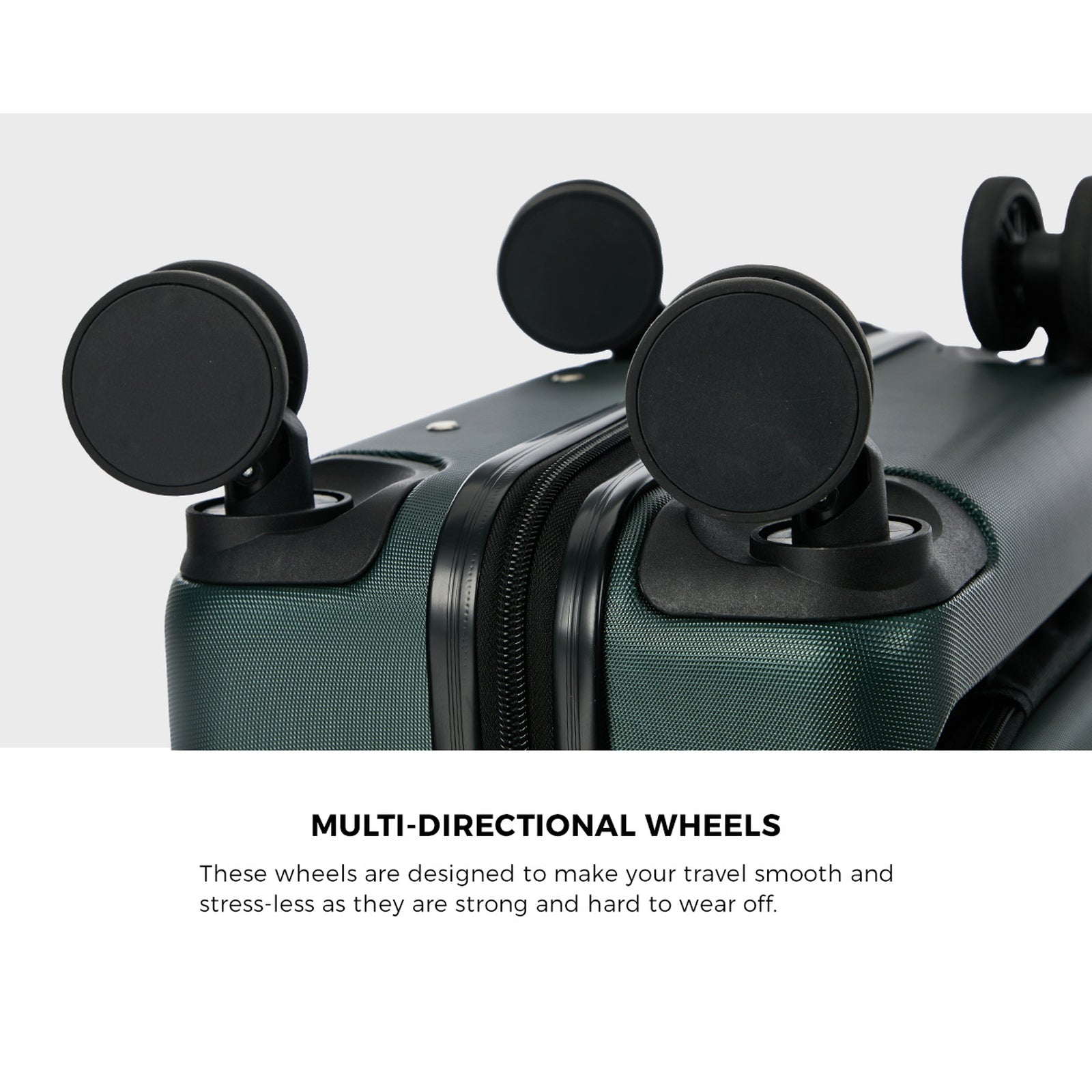 Mazam 24" Luggage Suitcase Front Opening Travel TSA Lock Storage Hard Case Green - Sunyee