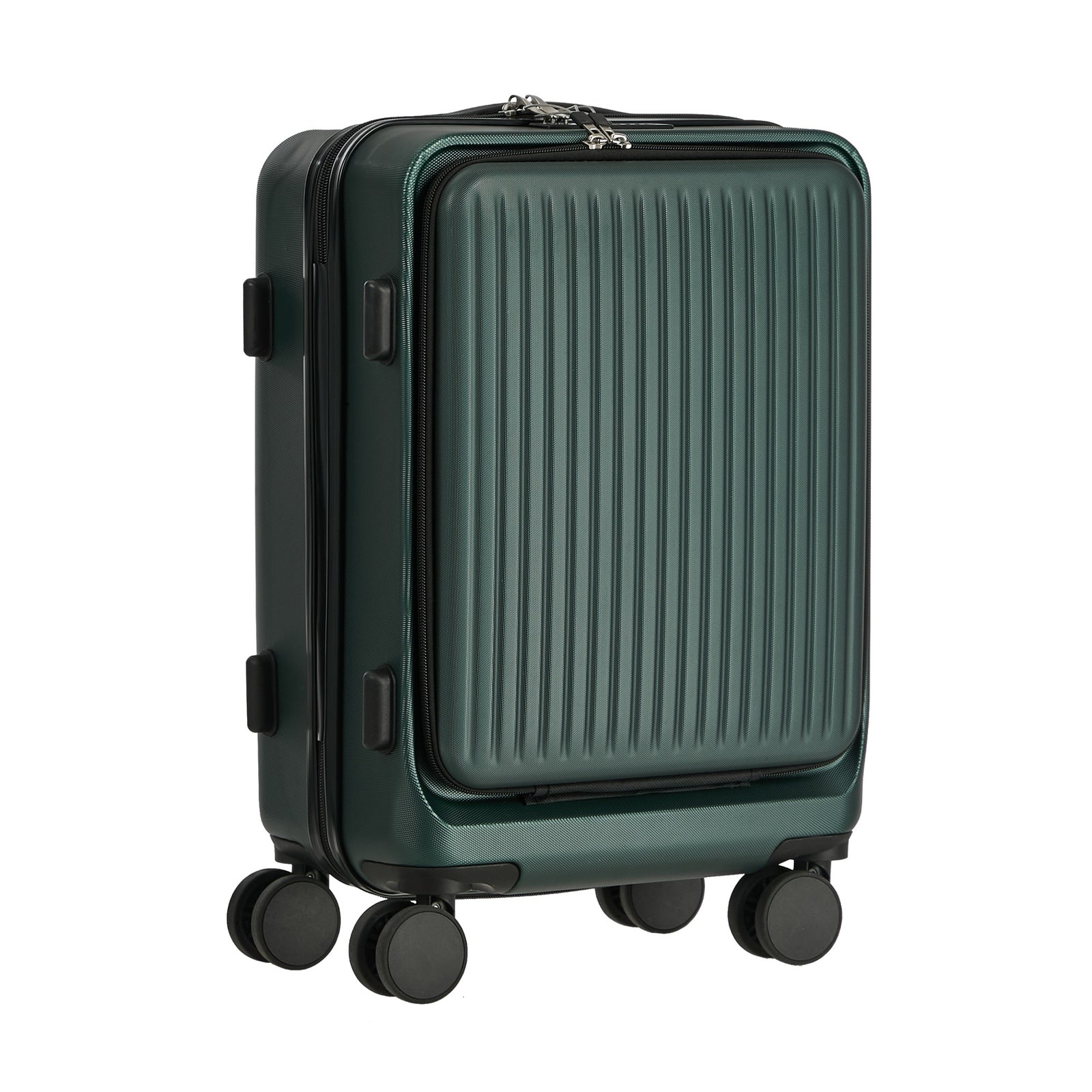 Mazam 24" Luggage Suitcase Front Opening Travel TSA Lock Storage Hard Case Green - Sunyee