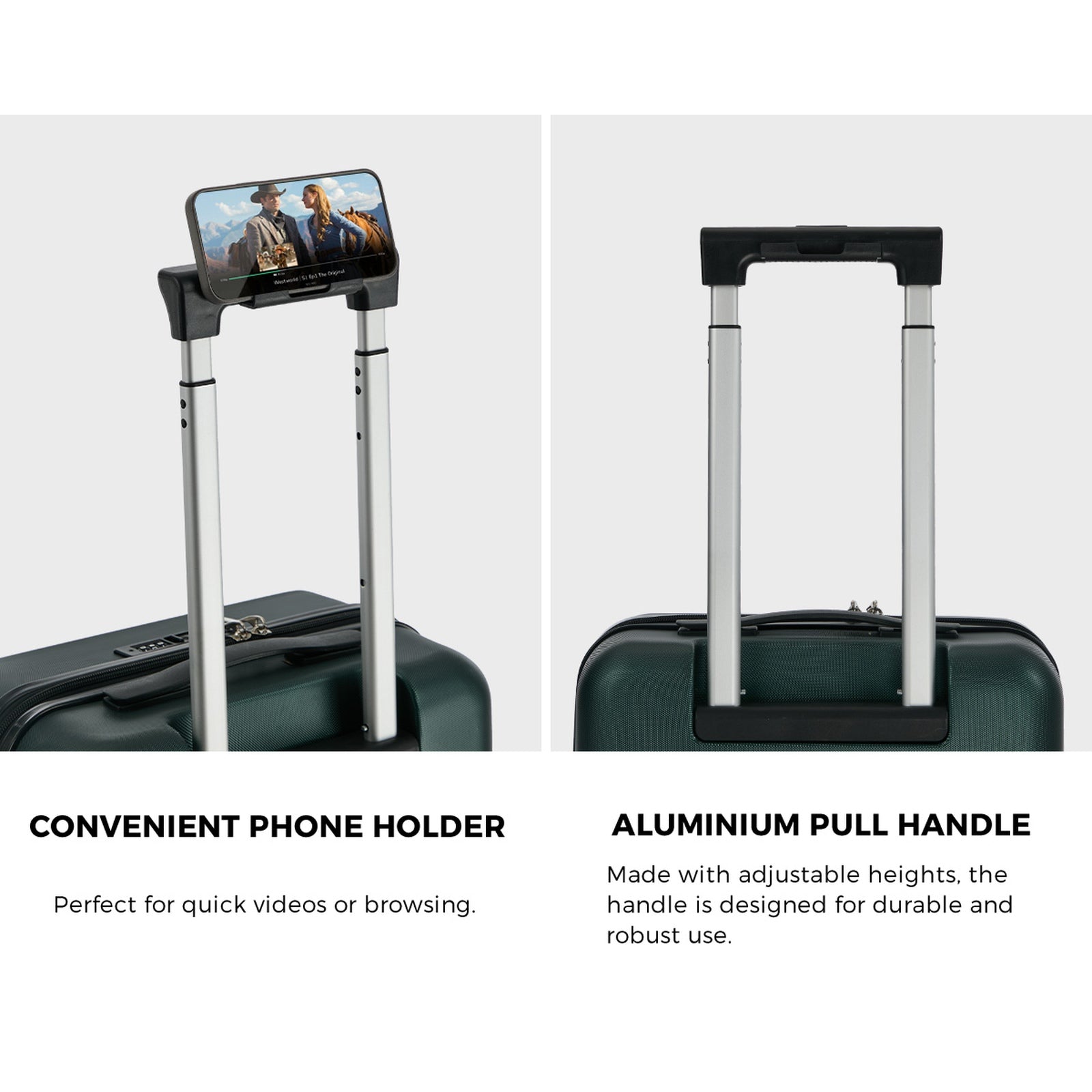 Mazam 24" Luggage Suitcase Front Opening TSA Hard Case with Phone & Cup Holder - Sunyee