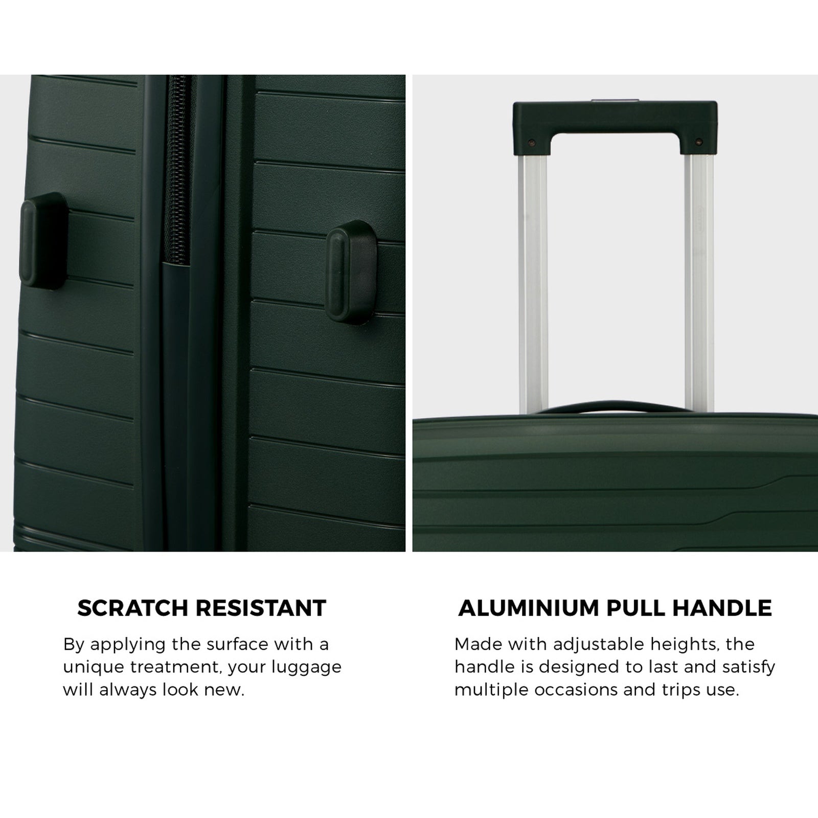 Mazam 3PCS Luggage Suitcase Trolley Set Travel TSA Lock Storage Green PP Case - Sunyee