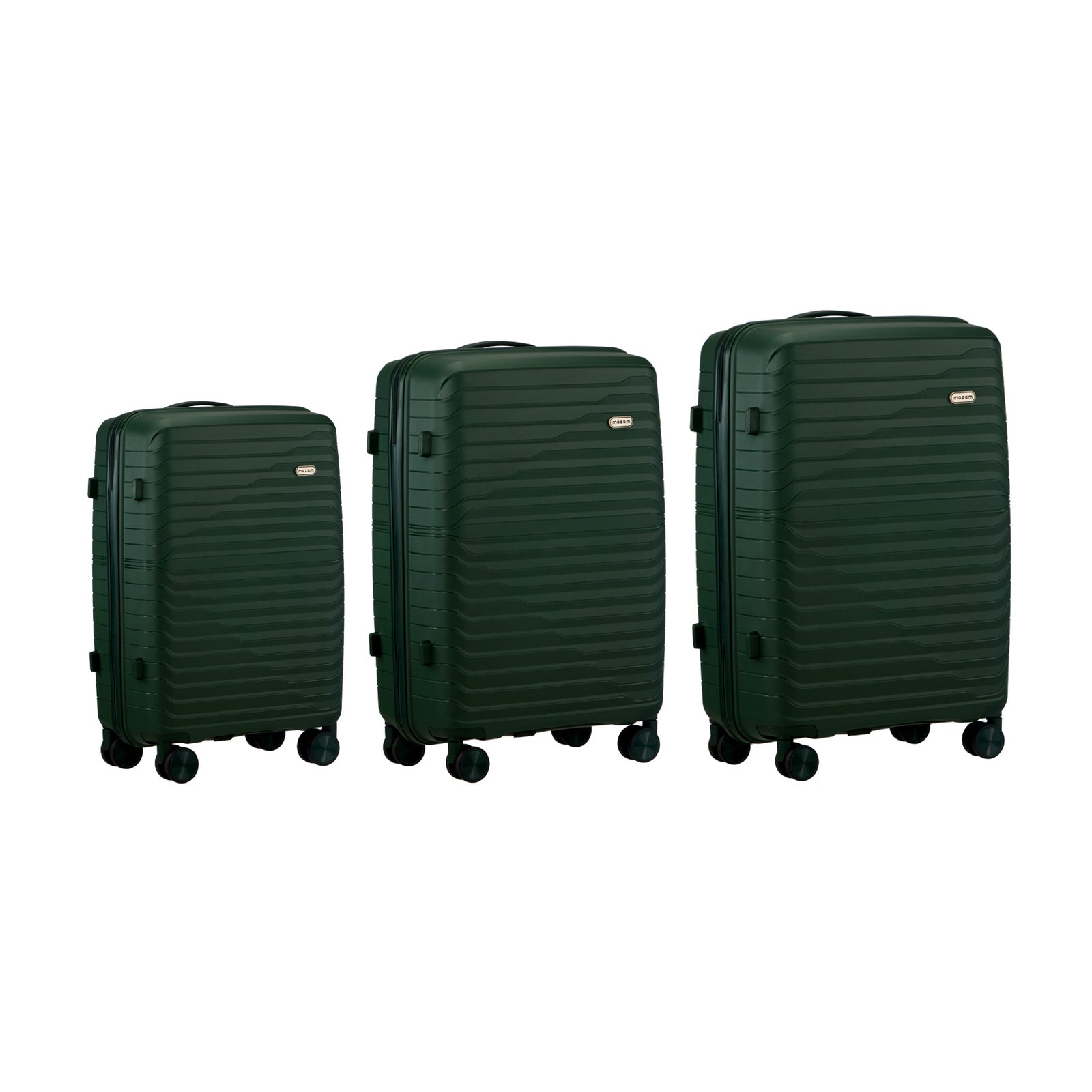 Mazam 3PCS Luggage Suitcase Trolley Set Travel TSA Lock Storage Green PP Case - Sunyee
