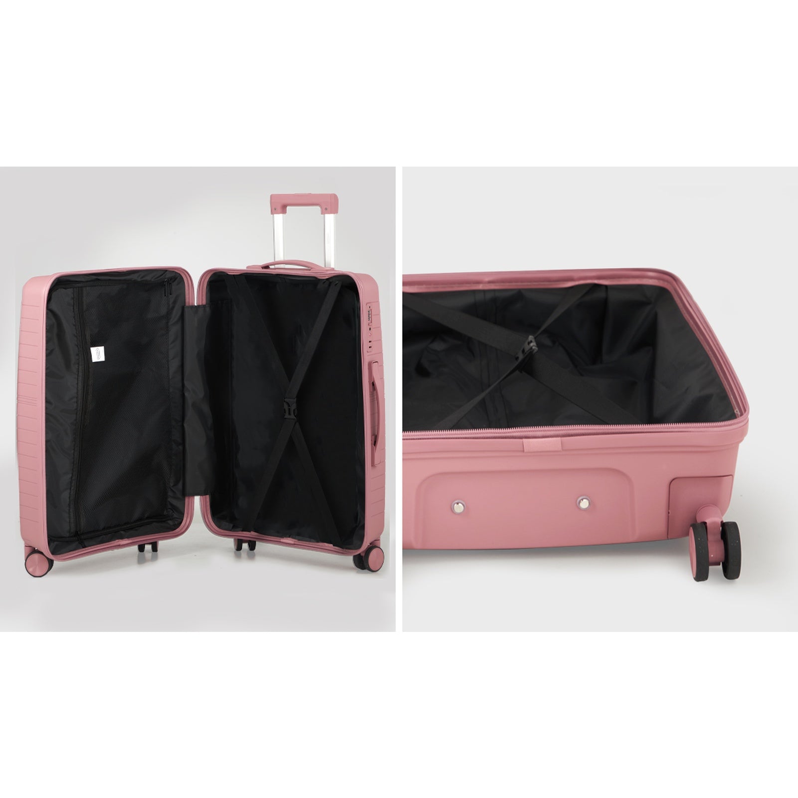 Mazam 3PCS Luggage Suitcase Trolley Set Travel TSA Lock Storage Pink PP Case - Sunyee