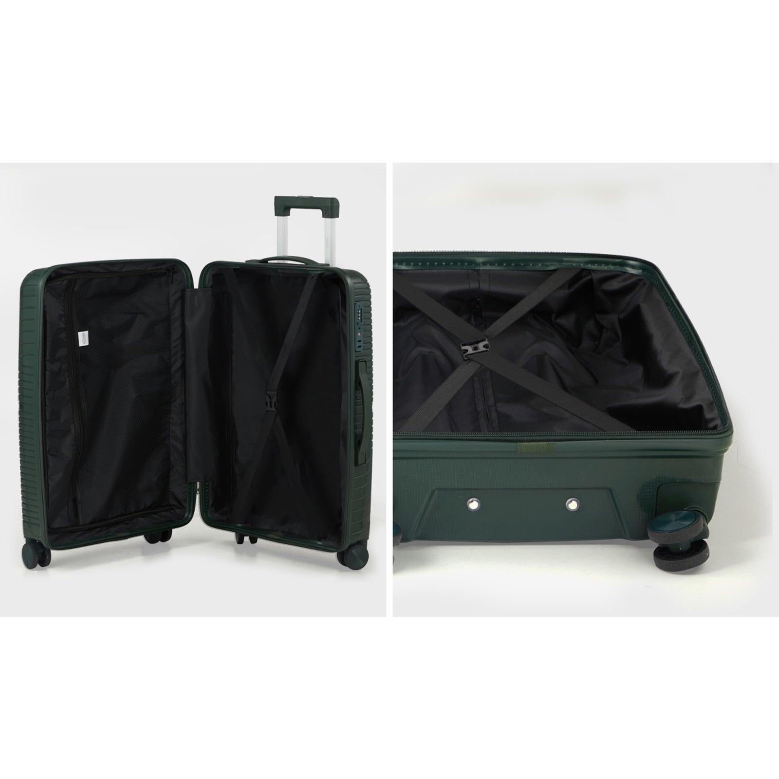 Mazam 3PCS Luggage Suitcase Trolley Set Travel Green PP Case TSA Lock Storage - Sunyee