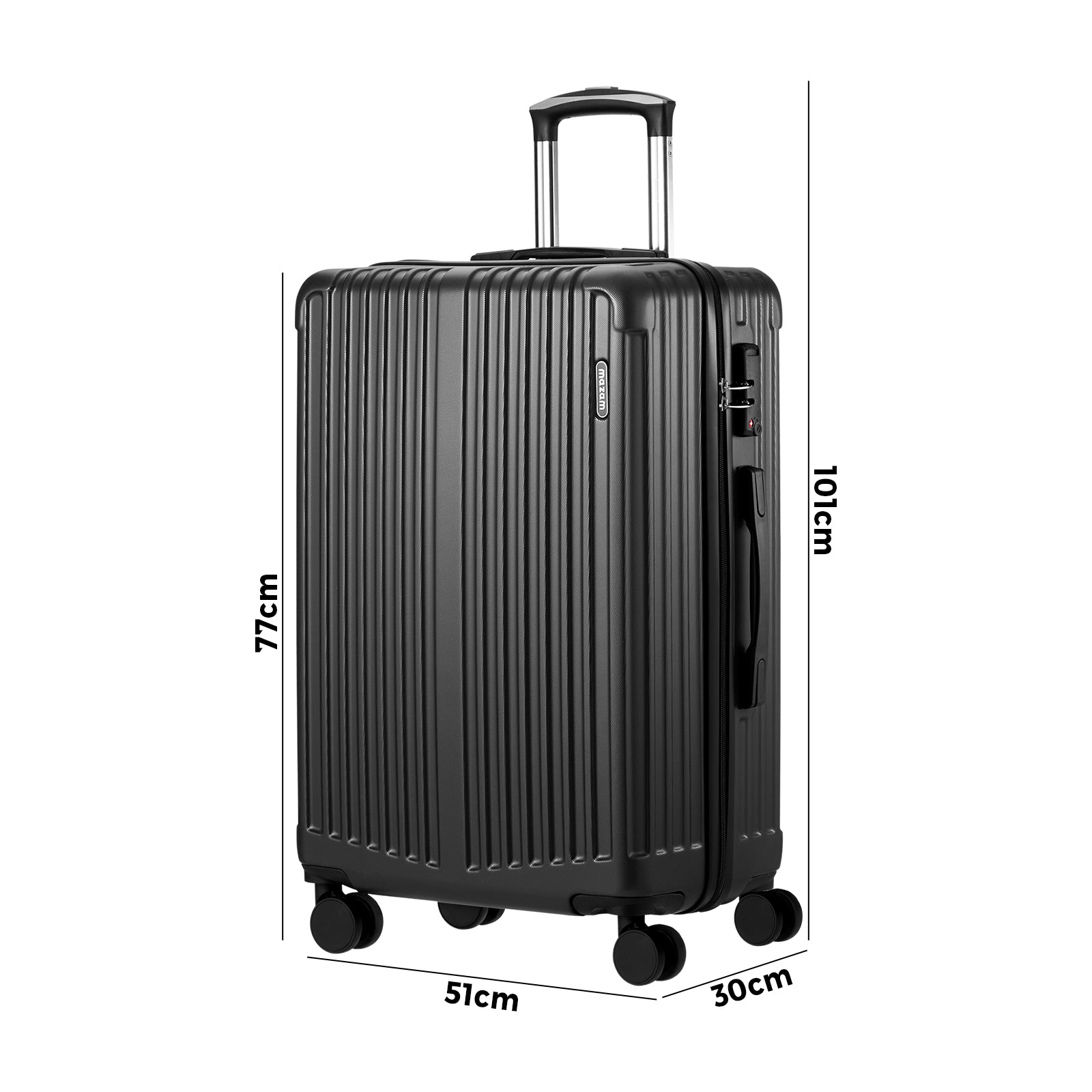 Mazam 28" Luggage Suitcase Trolley Set Travel TSA Lock Storage ABS Case Grey - Sunyee