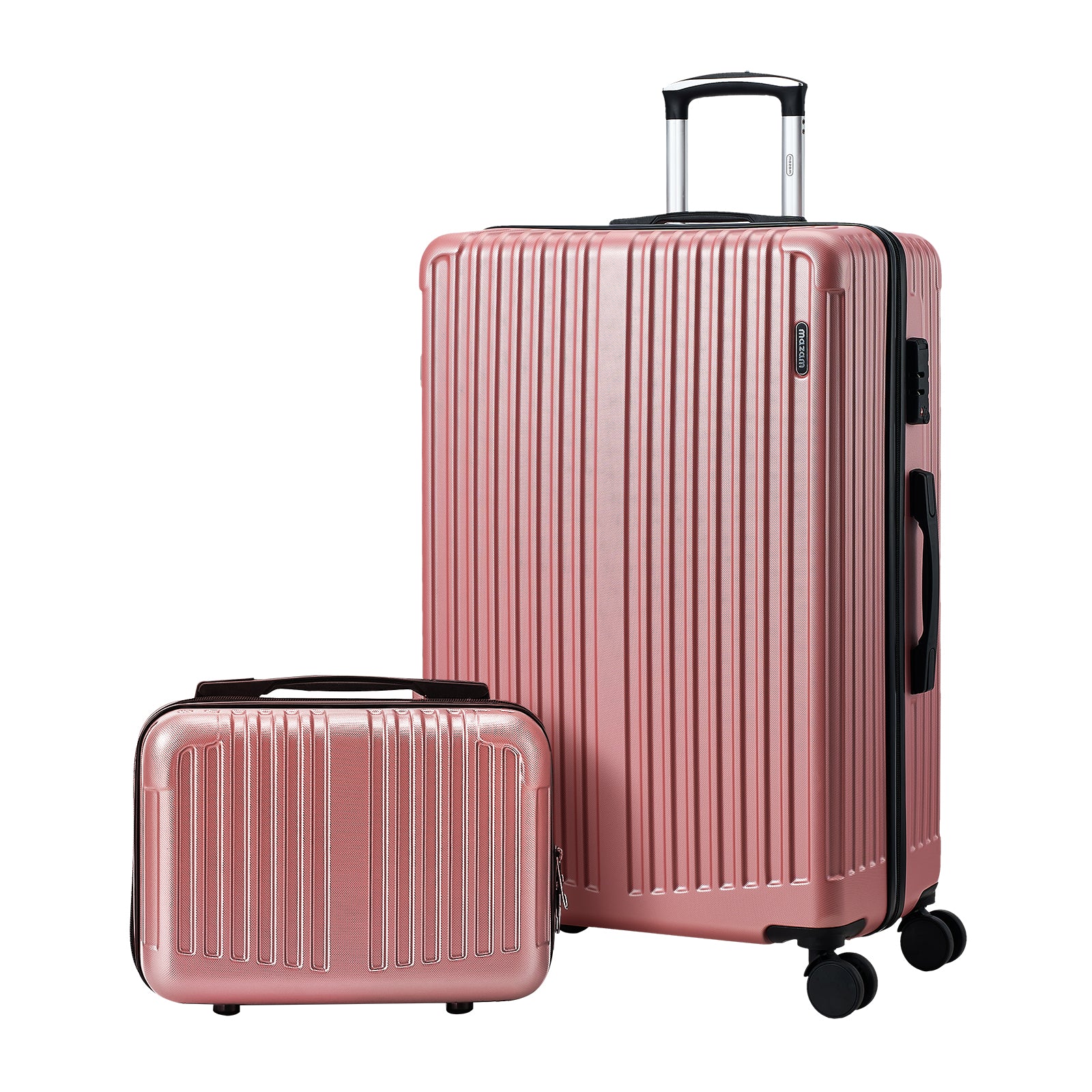 Mazam 2PCS Luggage Suitcase Trolley Set Carry On TSA Storage Hard Case Pink - Sunyee